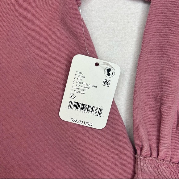 NWT Free People We The Free Long Sleeve Tee Mauve Blossom Size XS - Picture 4 of 10